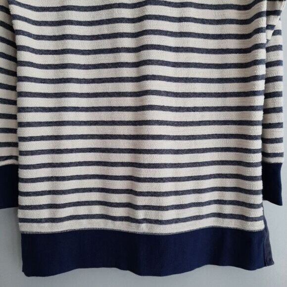 OLD NAVY Loose Cali-Fleece Terry Sweatshirt Tunic Crewneck Stripe Sz XS - Picture 11 of 13